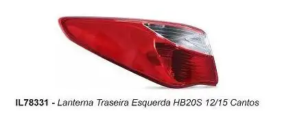 SINAL TRAS HYUNDAI HB20 16/ SEDAN CANTO ESQ