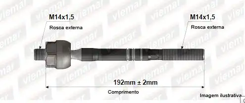 BARRA AXIAL FIAT UNO 92/13 MACHO HIDRAULICA