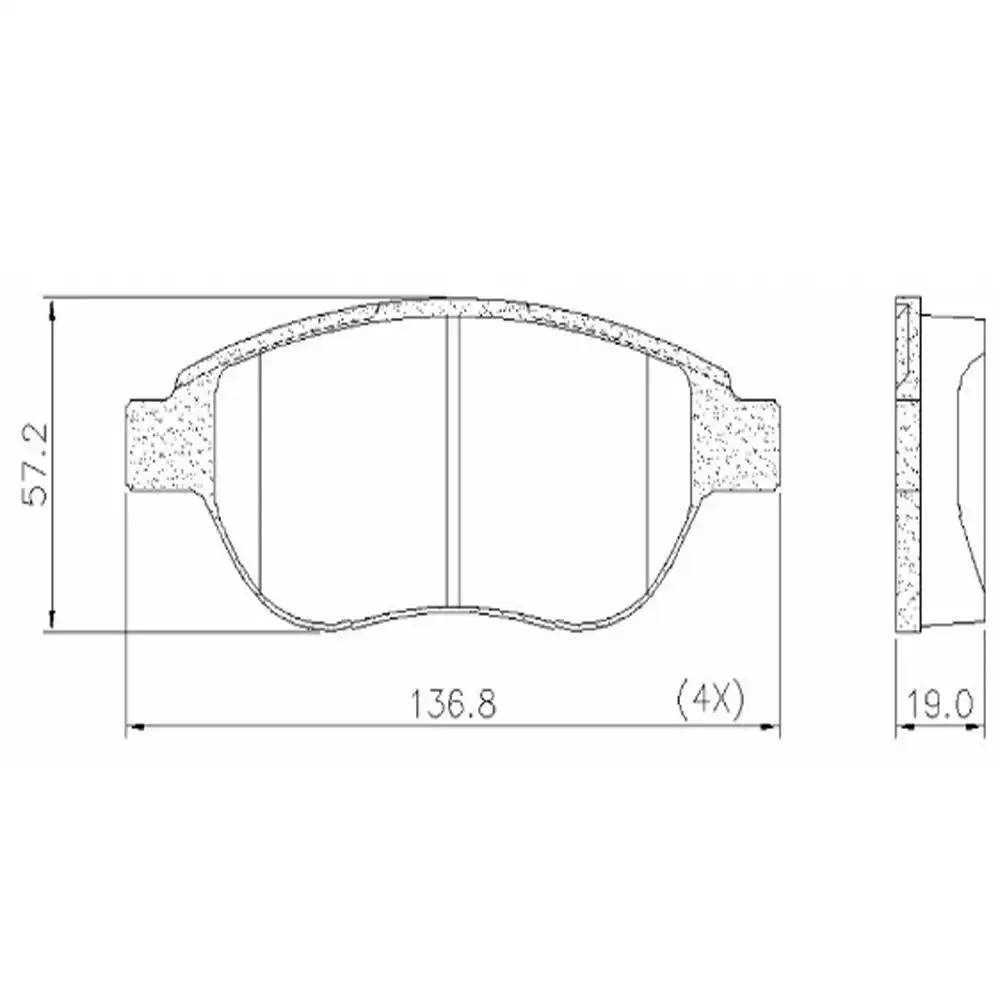 PASTILHA FREIO DIANTEIRA CITROEN C4 PALLAS 2002/