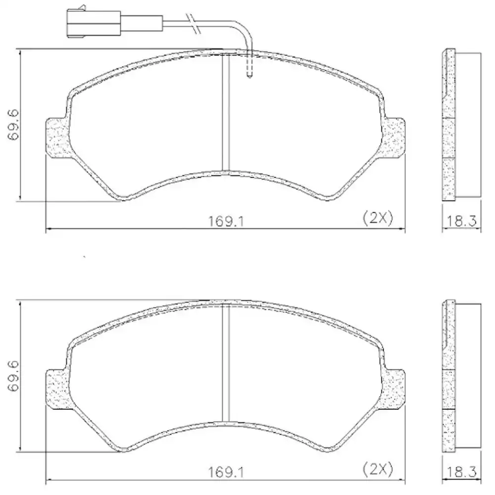 PASTILHA FREIO DIANTEIRA FIAT DUCATO 2.3 2018/