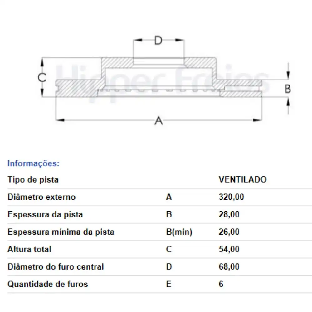 DISCO FREIO DIANTEIRO NISSAN FRONTIER 2.3 2023 ACIMA