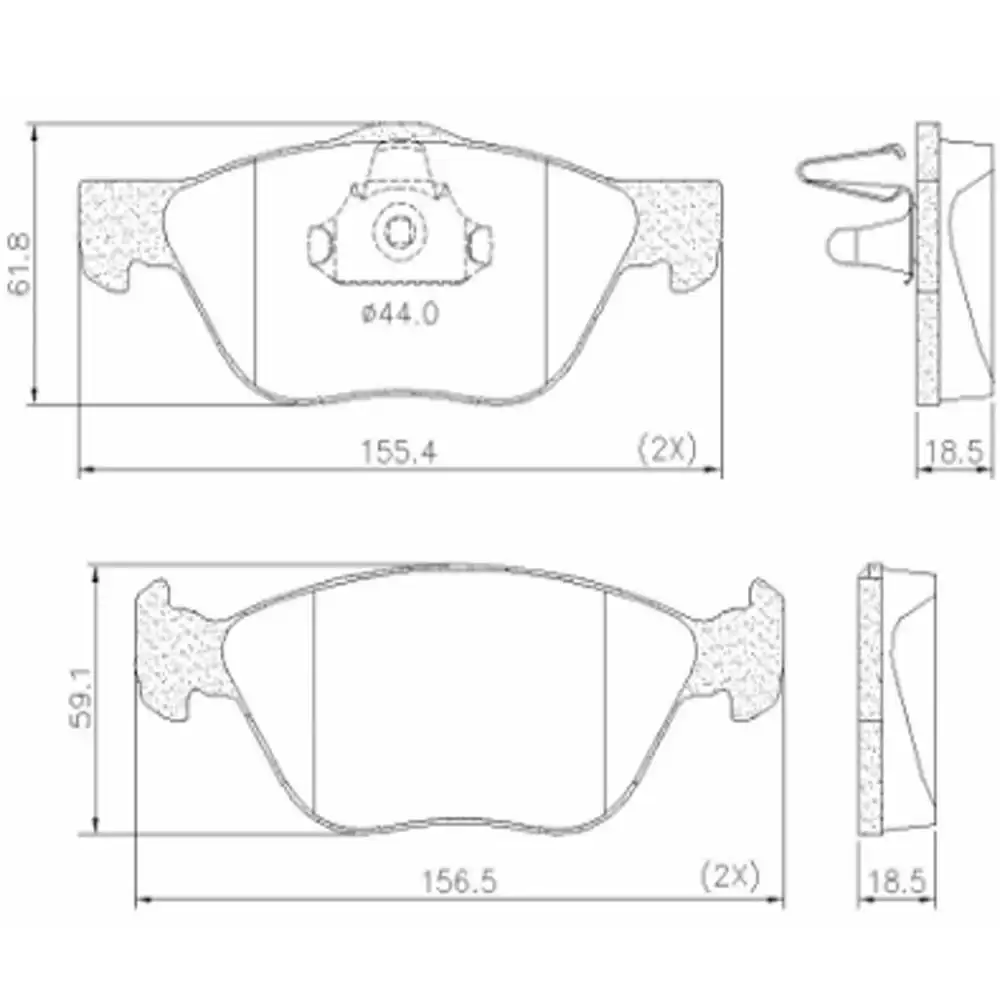 PASTILHA FREIO DIANTEIRA FIAT PALIO WEEKEND ADVENTURE LOCKER
