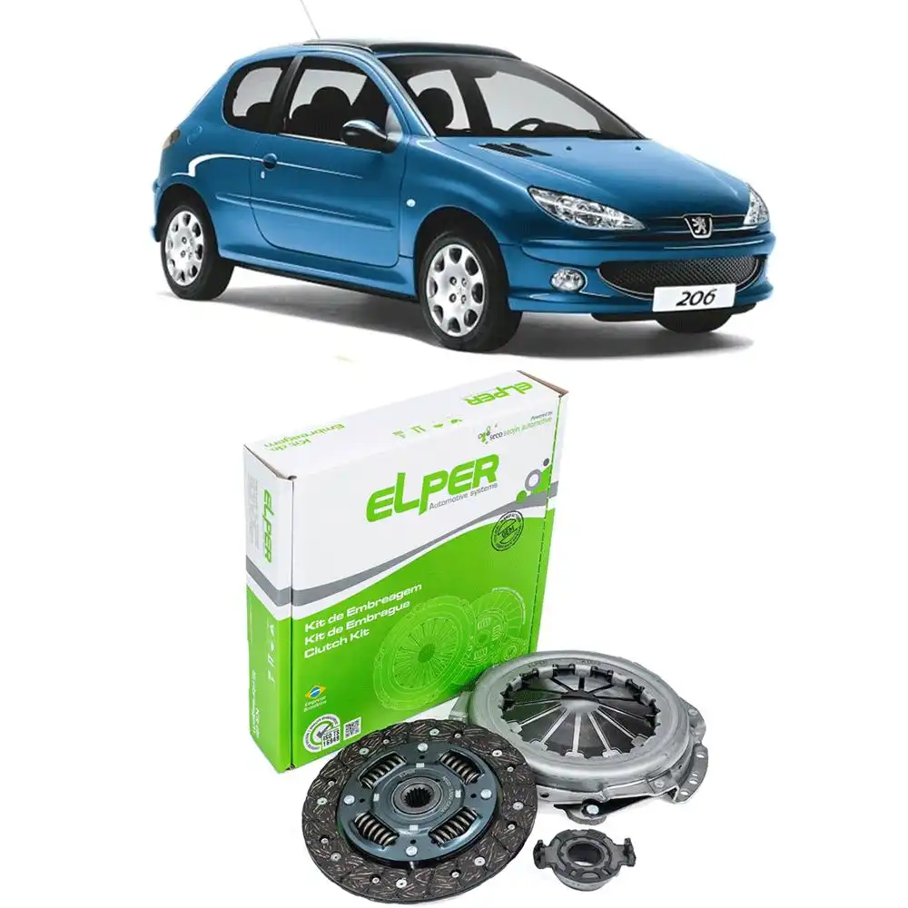 KIT EMBREAGEM PEUGEOT 206 1.4 8V 2003 A 2005 COM ROLAMENTO