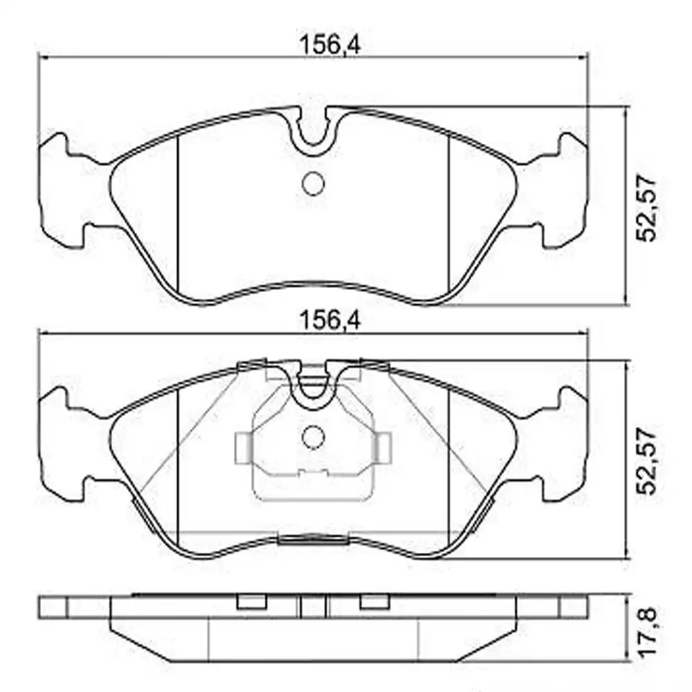 PASTILHA FREIO DIANTEIRA OMEGA /1995 SISTEMA TEVES