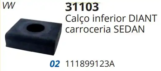 CALCO CARROCERIA FUSCA DIANT INFERIOR