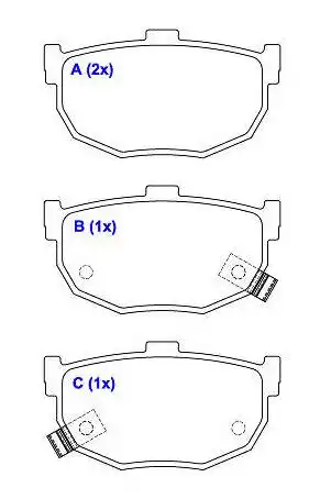 PASTILHA FREIO TRASEIRA CERATO 1.6 16V  2006 A 2008