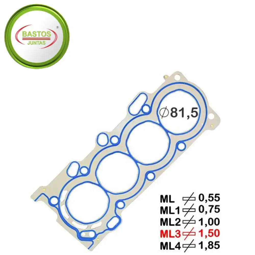 JUNTA CABECOTE TOYOTA COROLLA 1.6 1.8 16V 2003 A 2010 METAL