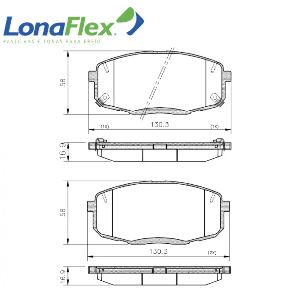 PASTILHA FREIO DIANTEIRA HYUNDAI CRETA 1.6 2.0 2017 A 2021