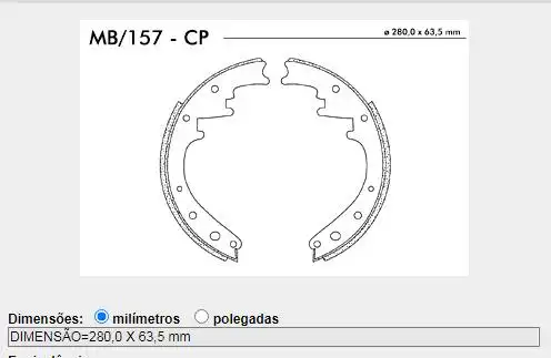 SAPATAS FREIO SPRINTER 310D 97/99