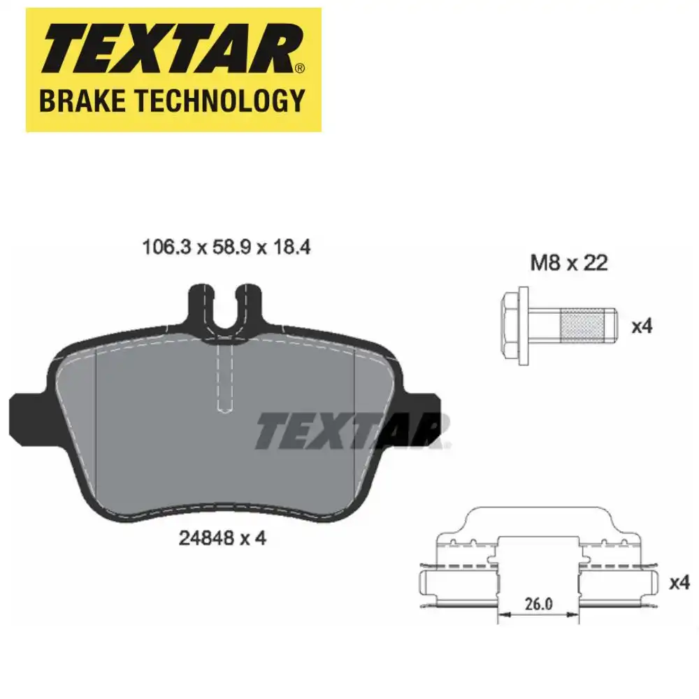 PASTILHA FREIO TRASEIRA MERCEDES GLA 250 2013 A 2019
