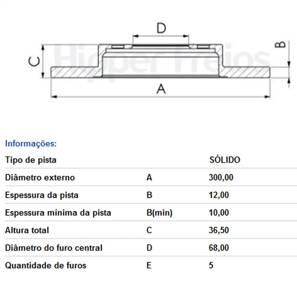 DISCO FREIO TRASEIRO AUDI A4 1.8 2015 A 2016 SOLIDO