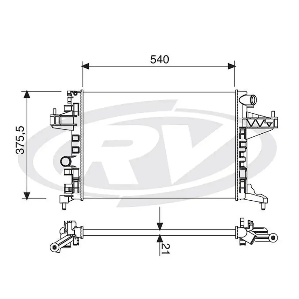 RADIADOR MONTANA 1.4 1.8 AGILE 1.4 8V FLEX 2010/ C/S/ AR