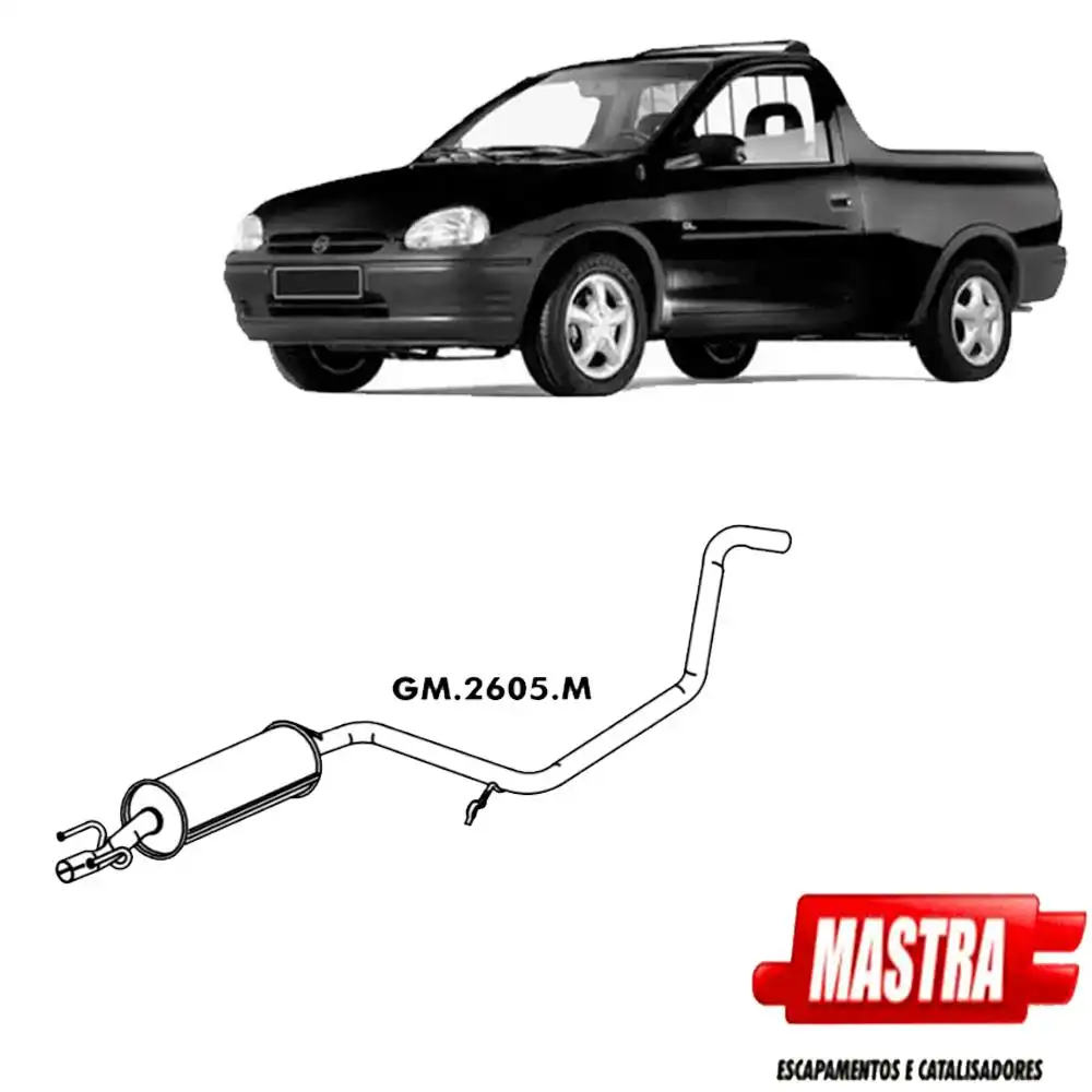 SILENCIOSO INTERMEDIARIO CORSA 1.6 8V 1995 A 2003 PICK UP
