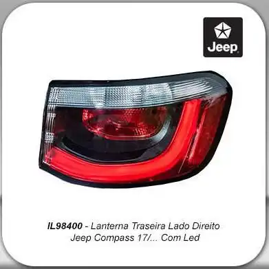 SINAL TRAS JEEP COMPASS 2017/ C/LED DIR
