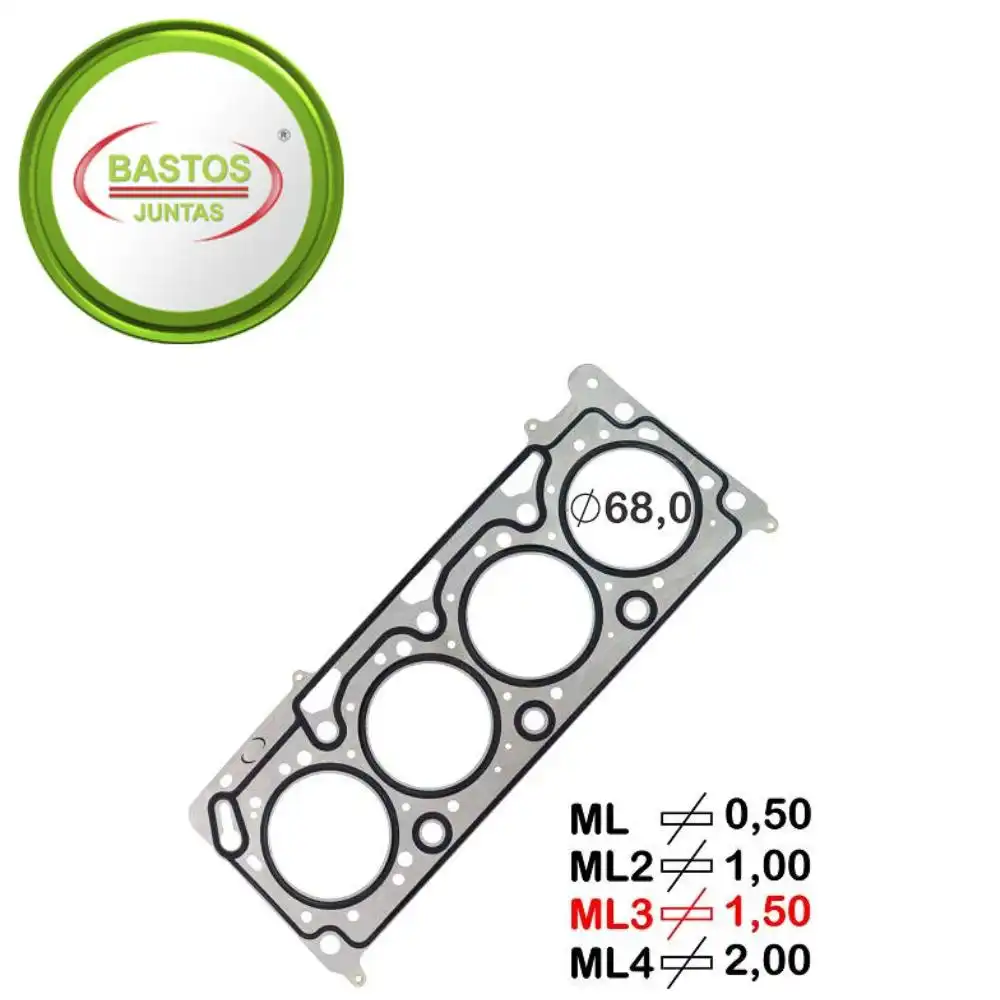 JUNTA CABECOTE GOL 1.0 8/16V EA111 AT 1996/ METAL SOB MEDIDA