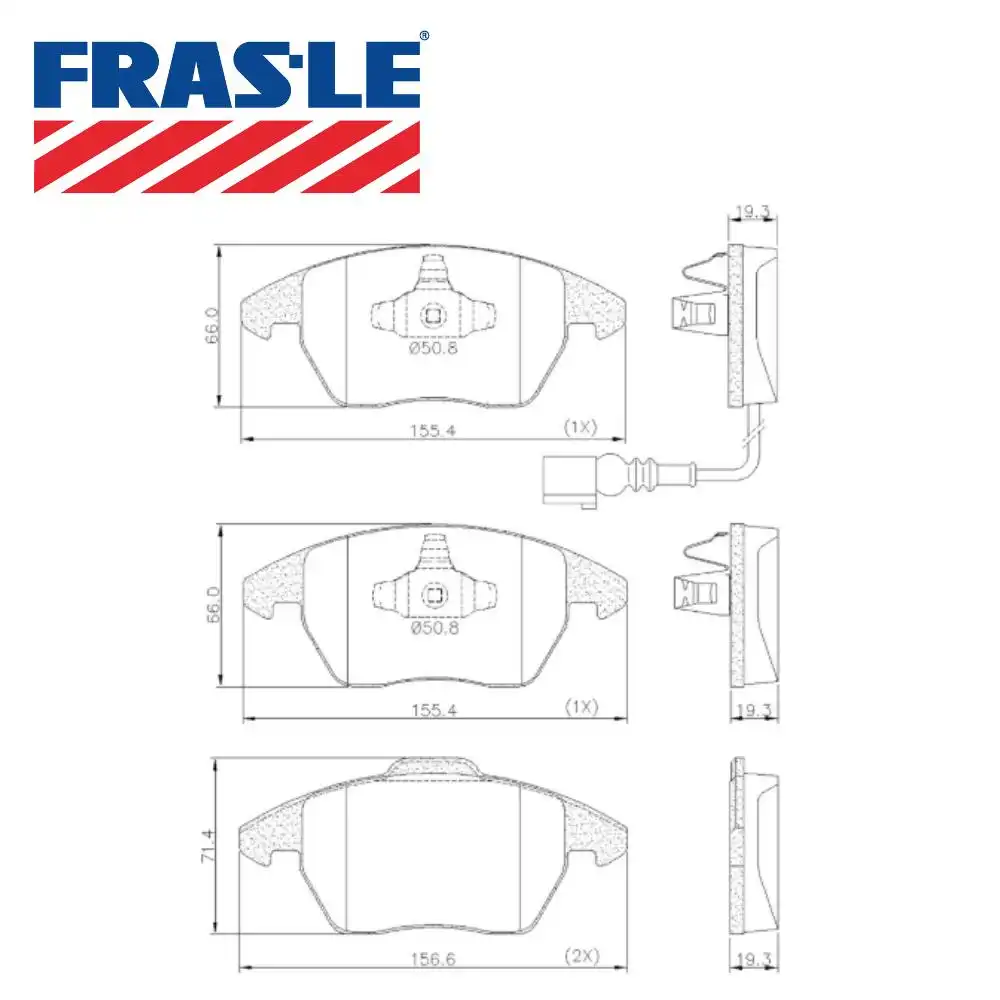 PASTILHA FREIO DIANTEIRA AUDI A3 1.6 1.9 2.0 3.2 V6 2003/