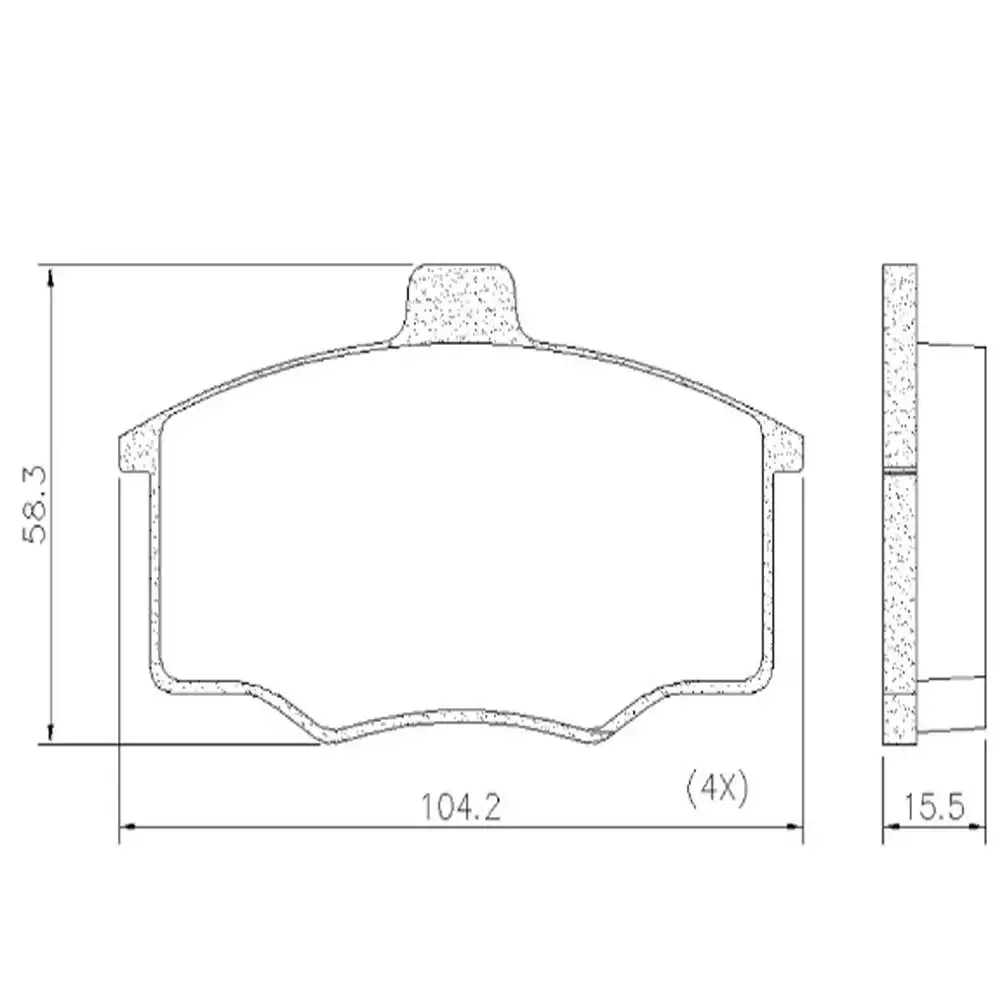 PASTILHA FREIO DIANTEIRA DEL REY 1984 A 1991 SISTEMA VARGA