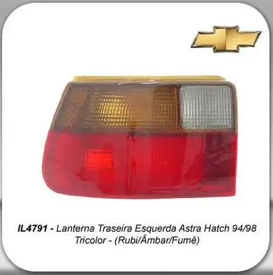 SINAL TRAS ASTRA HATCH 1994 A 1998 ESQ TRICOLOR