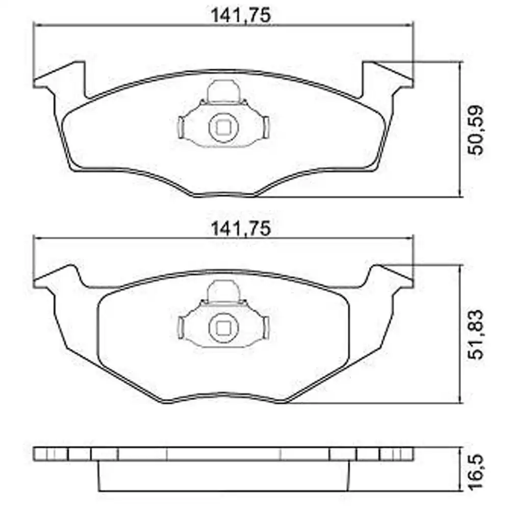 PASTILHA FREIO DIANTEIRA GOLF 1.8 2.0 1995/