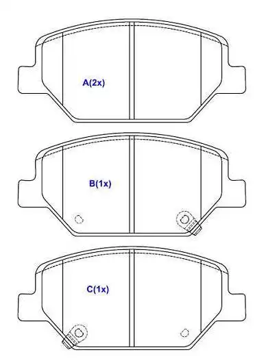 PASTILHA FREIO DIANTEIRA EQUINOX 2.0 2018 ACIMA