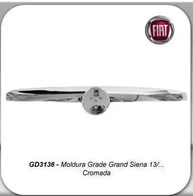 MOLDURA GRADE SIENA 2013 EM DIANTE CROMADO