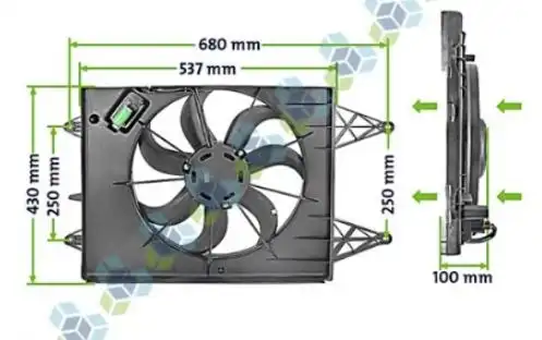 ELETRO VENTILADOR RADIADOR GOL G5 1.0 1.6 2008/ C/AR