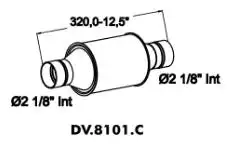 CATALISADOR UNIVERSAL INTERNO 54X54MM COMPRIMENTO 323MM