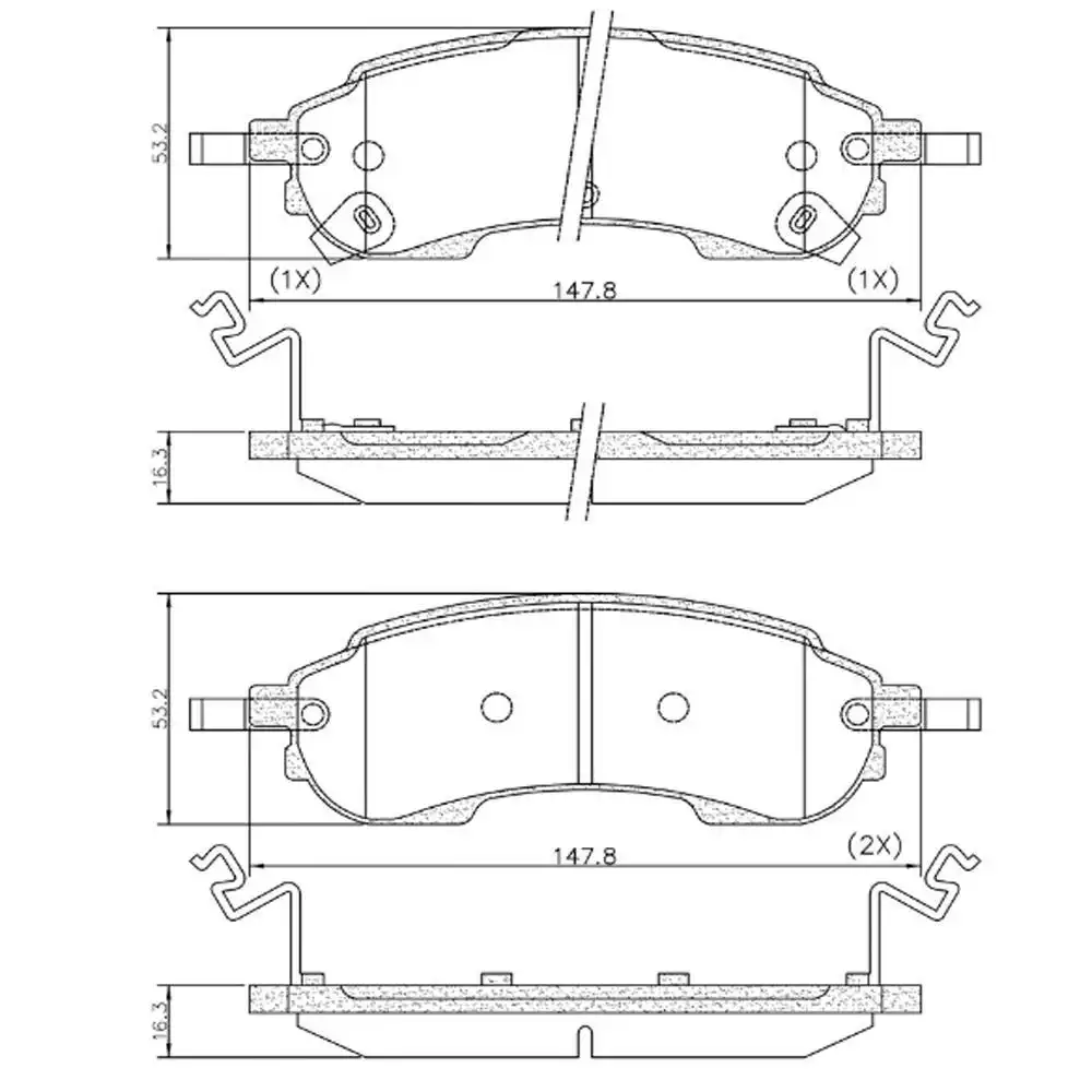PASTILHA FREIO TRASEIRA RANGER 3.0 24V 2024 ACIMA