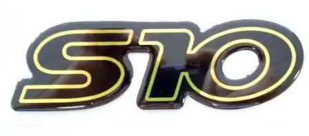 EMBLEMA ADESIVO S-10 99/ PORTA DOURADO
