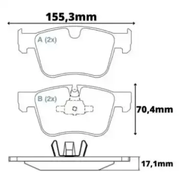 PASTILHA FREIO DIANT CITROEN C4 PICASSSO 1.6 2015 A 2018 CER
