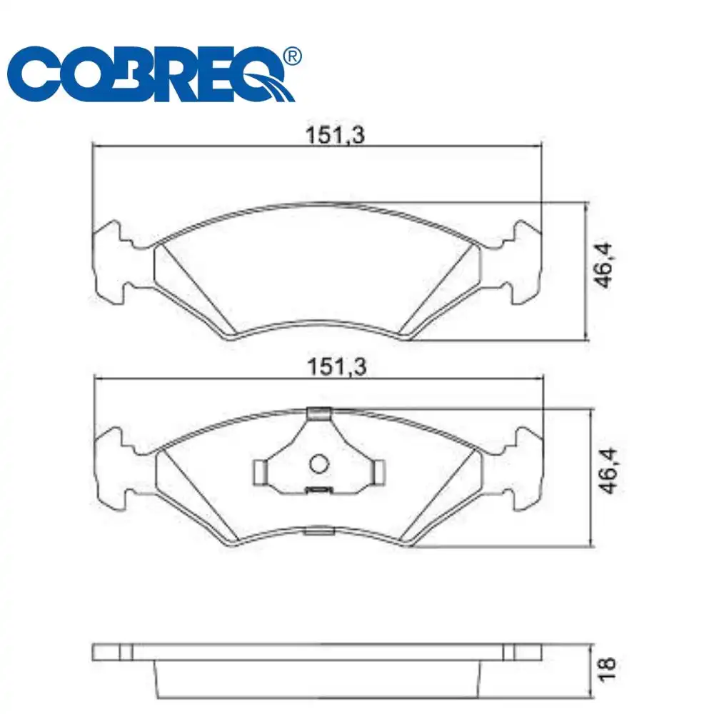 PASTILHA FREIO DIANTEIRA ESCORT HOBBY 1.0 1993 A 1996