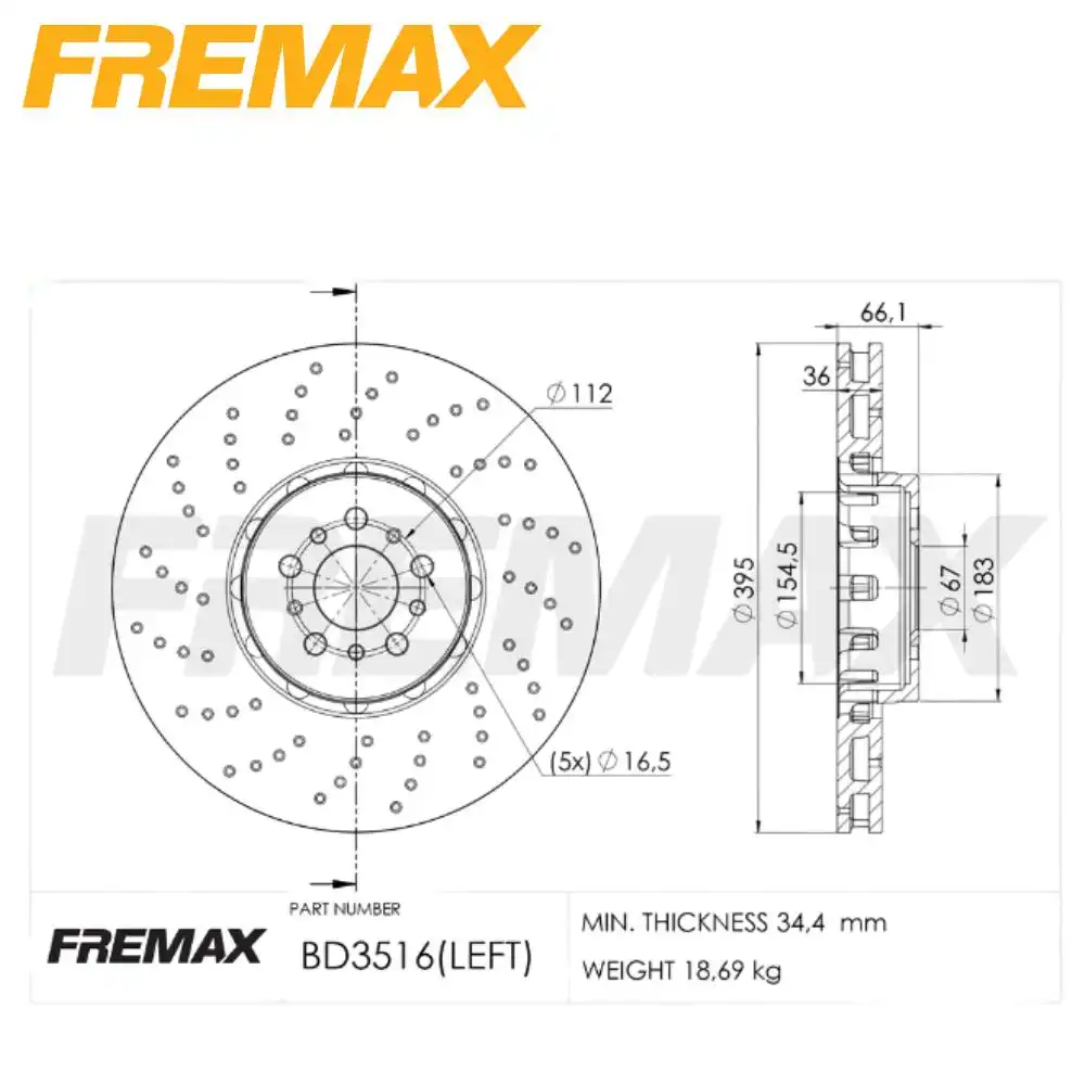 DISCO FREIO DIANTEIRO BMW X3 2.0 16V 2018 ACIMA ESQ VENTILAD