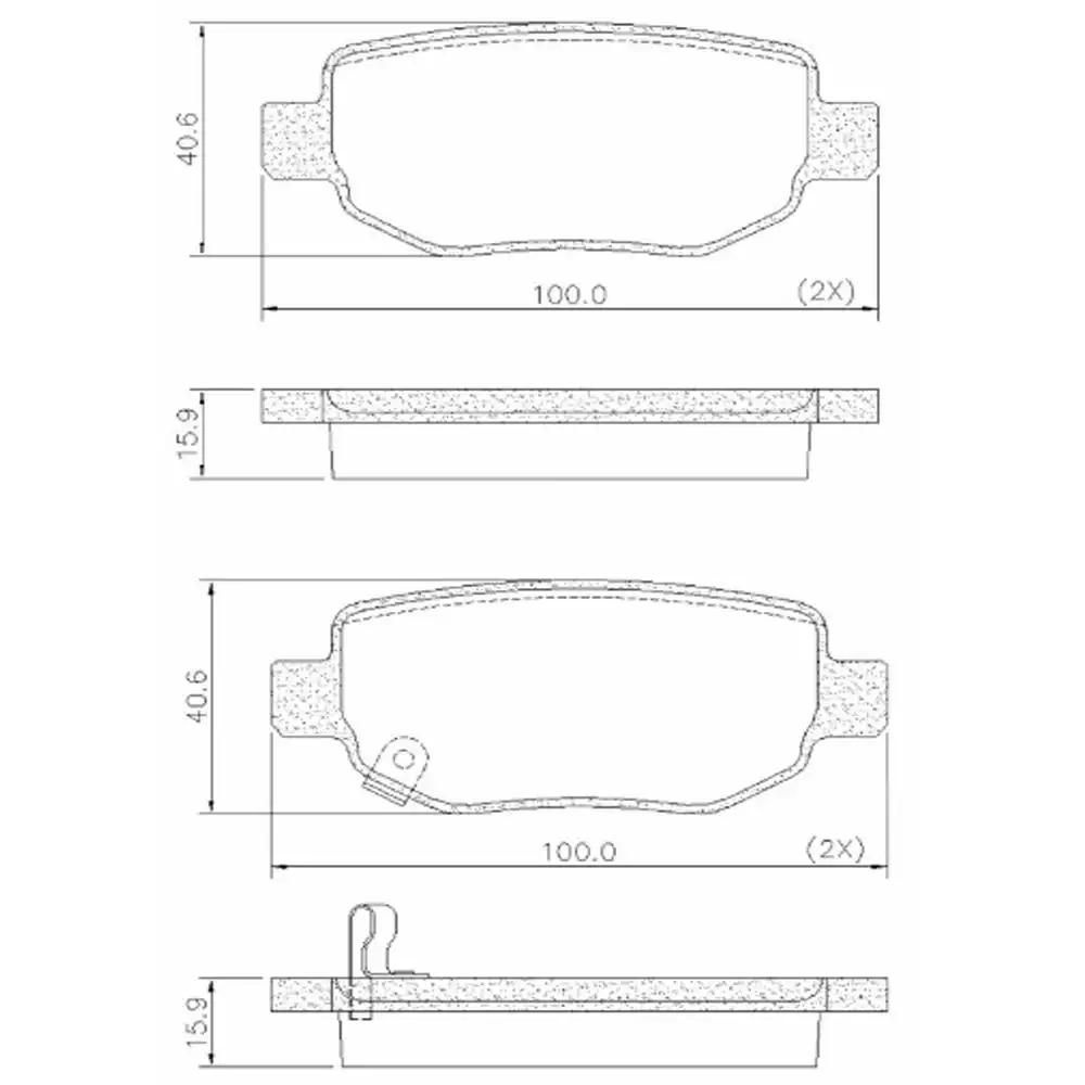 PASTILHA FREIO TRASEIRA CHERY TIGGO 2.0 16V 2013 A 2016
