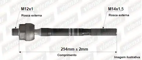 BARRA AXIAL SCENIC 1999 A 2007 DIRECAO HIDRAULICA