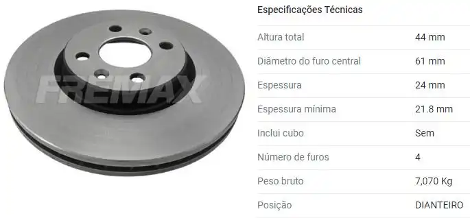 DISCO FREIO DIANTEIRO RENAULT SCENIC 1.6 2.0 1999/ VENTILADO