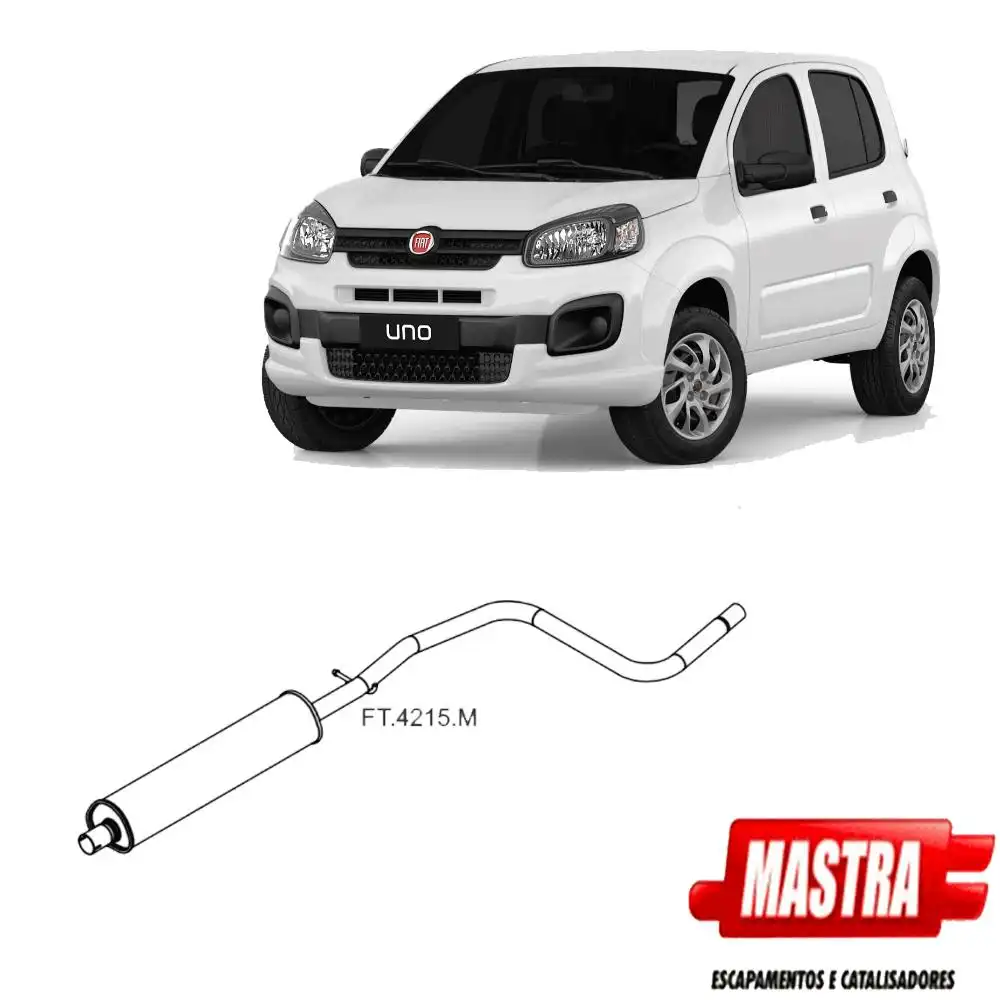 SILENCIOSO INTERMEDIARIO FIAT UNO 1.0 3C FIREFLY 2017 A 2021