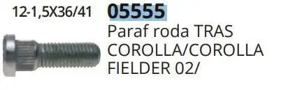 PARAFUSO RODA TOYOTA COROLLA 2003/ TRASEIRA