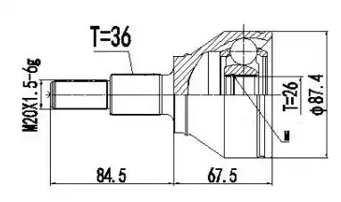JUNTA HOMOCINETICA VIRTUS 1.6 MSI NOVO POLO