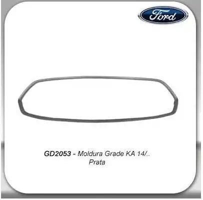 MOLDURA GRADE PARACHOQUE DIANT KA 14/ PRATA