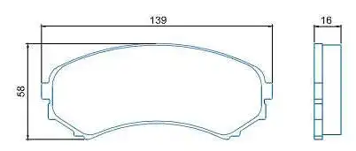 PASTILHA FREIO DIANTEIRA PAJERO FULL 2002/ SISTEMA AKEBONO