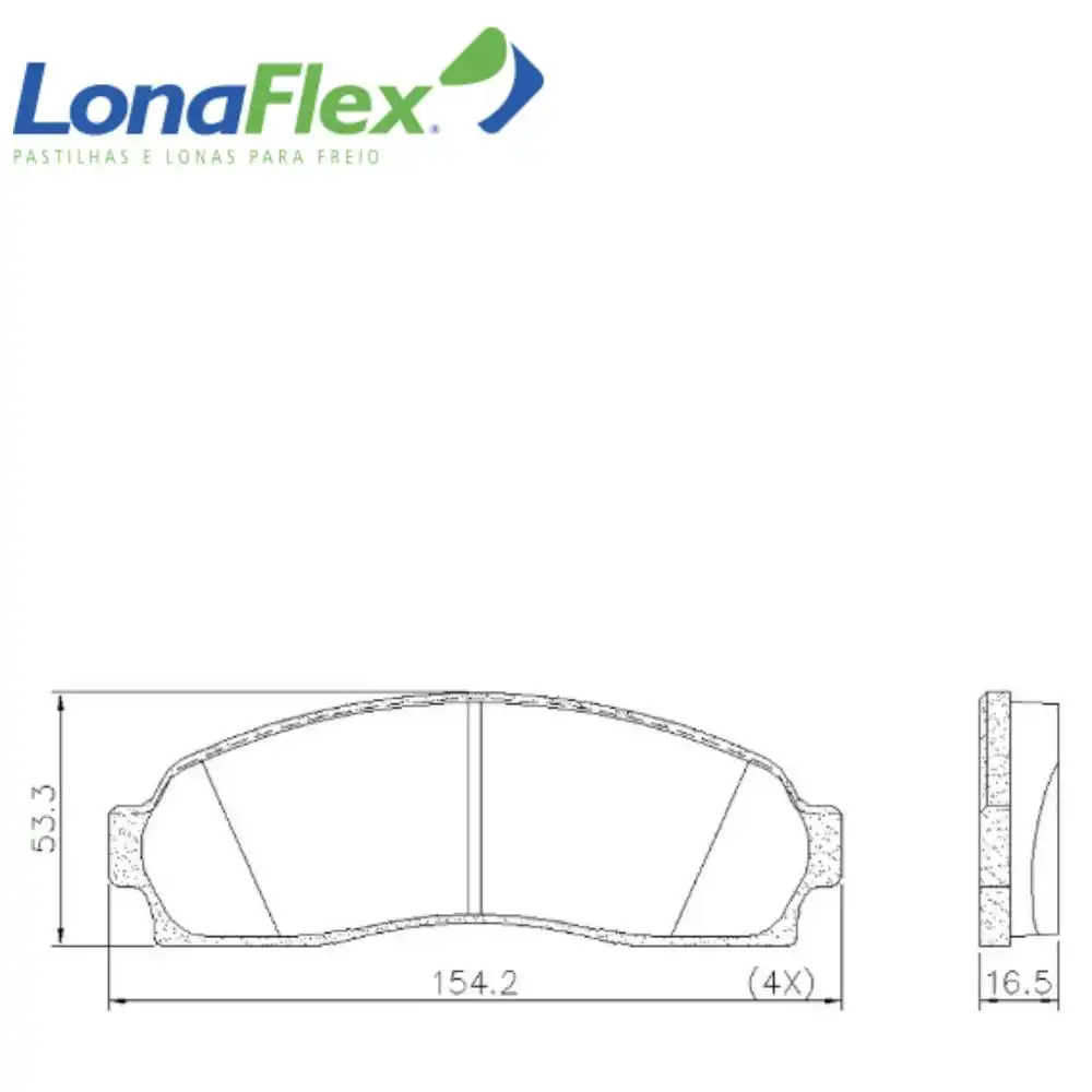 PASTILHA FREIO DIANTEIRA RANGER 4X4 4X2 2007 A 2012