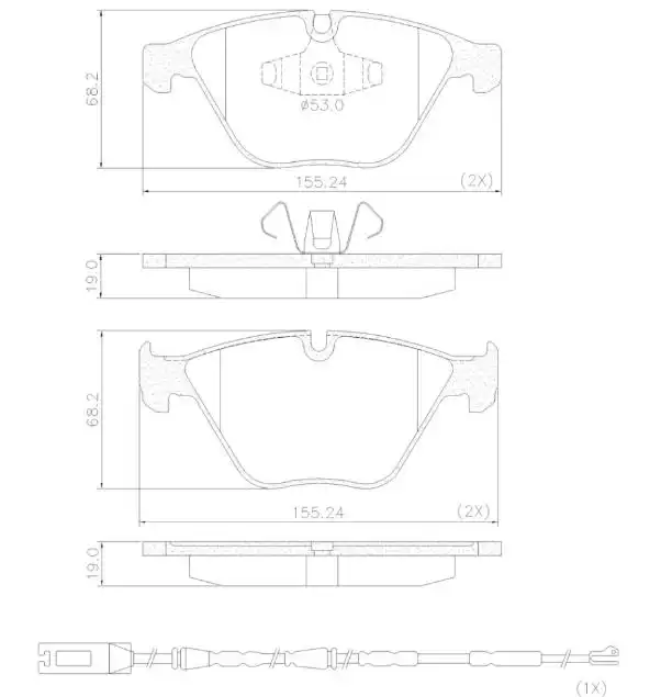 PASTILHA FREIO DIANTEIRA BMW X1 18I 2.0 16V 2012 A 2015 CERA