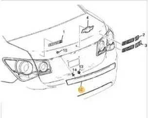 MOLDURA TAMPA TRAS CRUZE 2012 A 2016