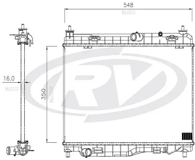 RADIADOR NEW ECOSPORT 1.6 2.0 16V 2012 A 2017