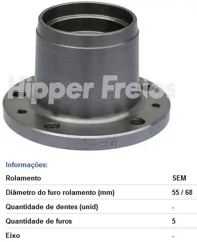 CUBO RODA TRAS DUCATO 2.5/2.8 98/ S/ ROLAMENTO