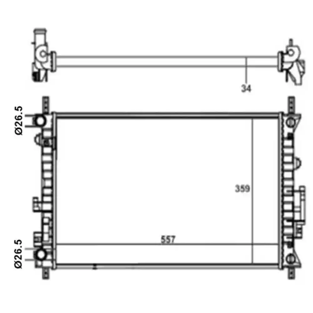 RADIADOR ECOSPORT 2.0 16V 2003 A 2012 AUTOMATICA