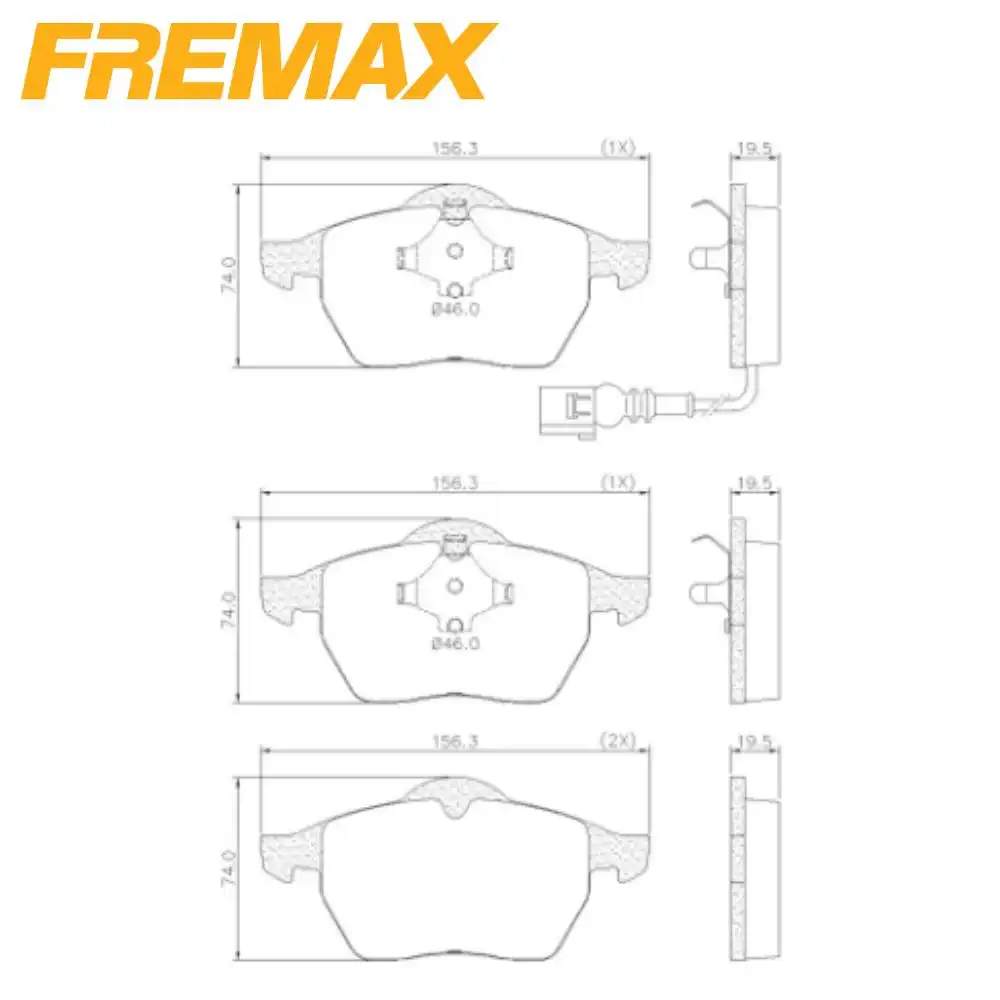 PASTILHA FREIO DIANTEIRA AUDI A3 1.8T 20V 1996/ TURBO