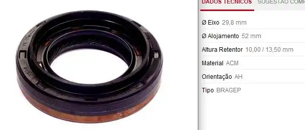 RETENTOR LATERAL CAIXA FIAT MAREA 1.8 PALIO 1.8 ESQ