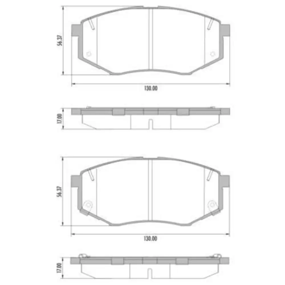 PASTILHA FREIO DIANTEIRA HYUNDAI CRETA 1.6 2.0 2017 A 2021