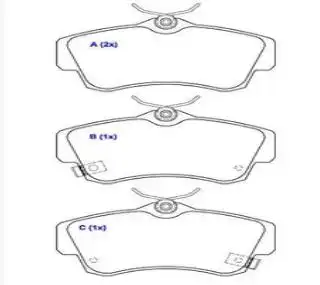 PASTILHA FREIO DIANTEIRA PT CRUISER  2000 ACIMA